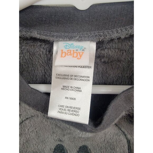 Disney Baby Mickey Mouse Fleece Sweatshirt 6-9M Long Sleeve Gray - Picture 4 of 5